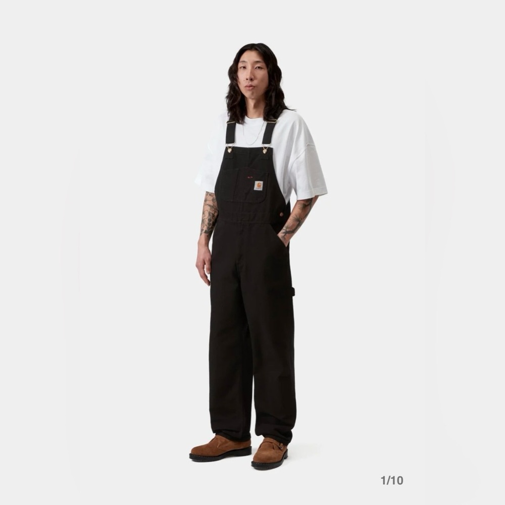 NWOT CARHARTT Men’s Work In Progress Overall Bib, Black Size 30x32
